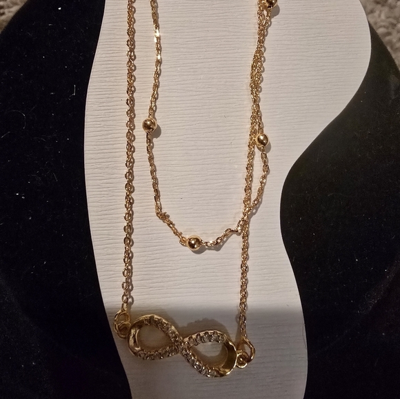 21kgp Dubai Jewelery -Elegant Gold Infinity Anklet - Picture 3 of 5